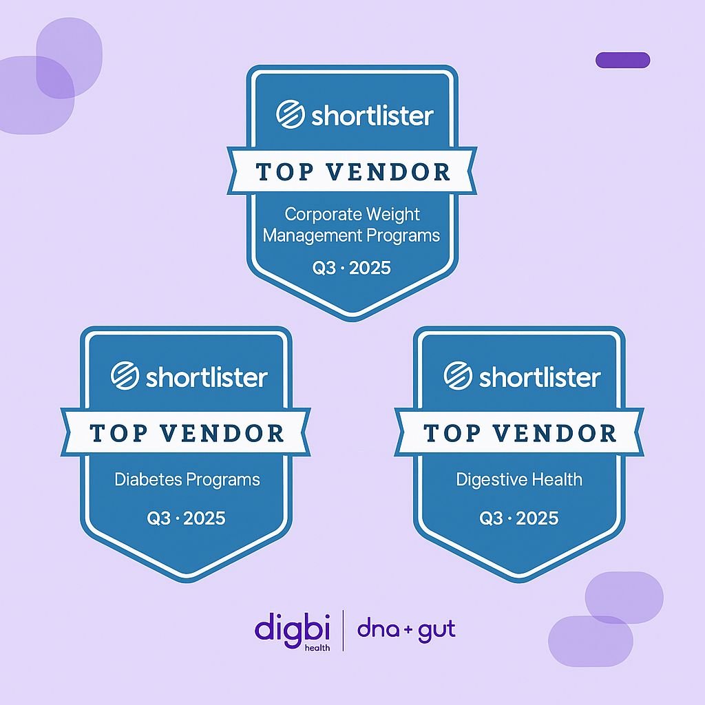Celebrating excellence in health and wellbeing solutions: DIGBI HEALTH selected by Shortlister as a Q3 2025 Top Vendor in Obesity Management, Diabetes Management and GI Health